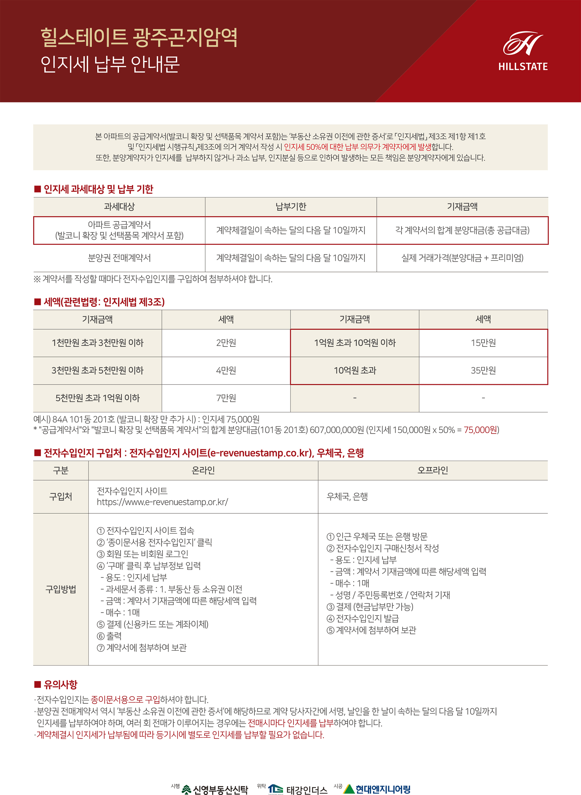 인지세 납부안내